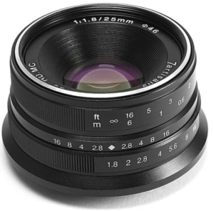 7artisans 25mm F1.8 - cheap e mount lenses