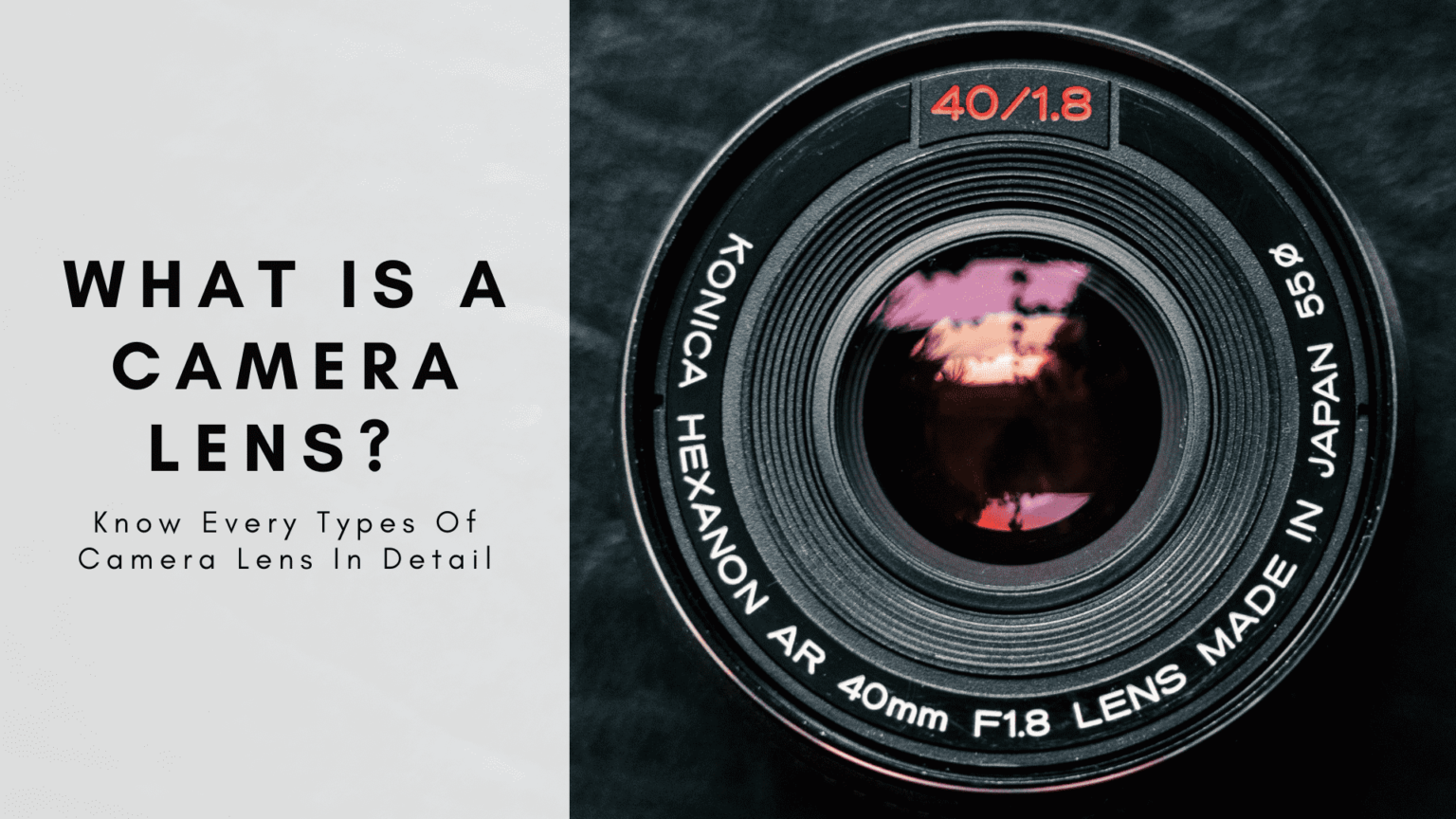 What is Camera Lens? Know Every Types Of Camera Lenses In Detail