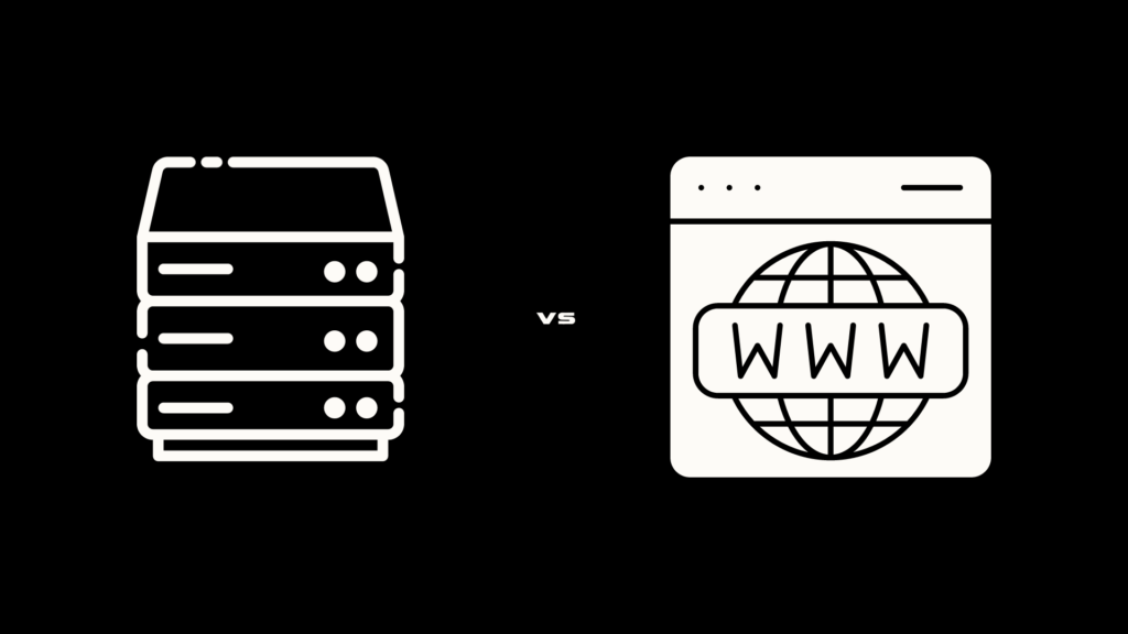 difference between web hosting and domain name