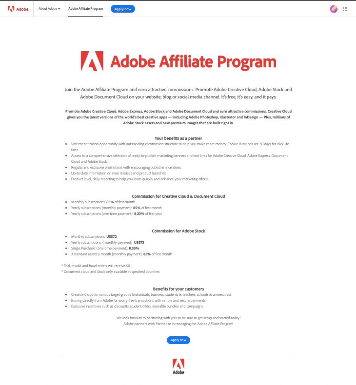 Adobe affiliate program for photographers