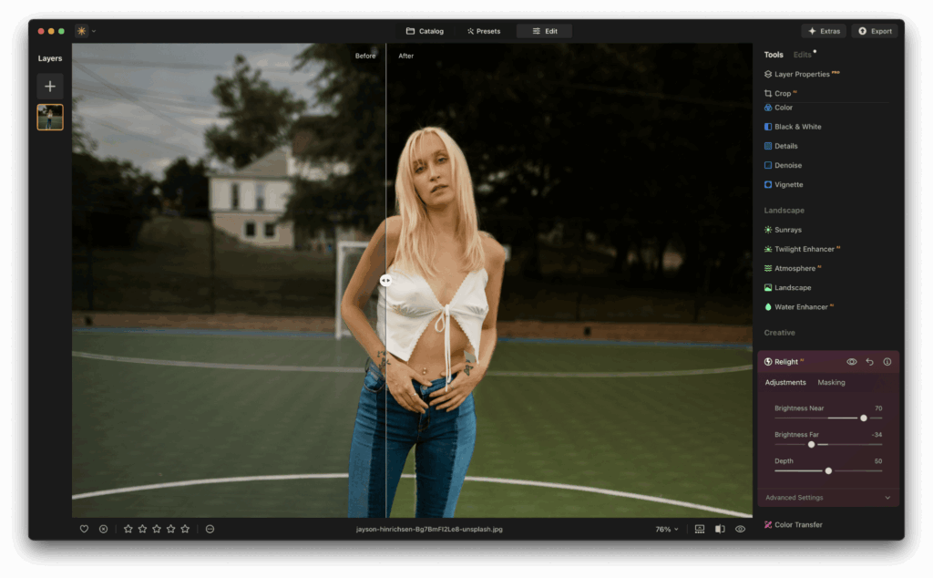 Relight AI Luminar Neo
